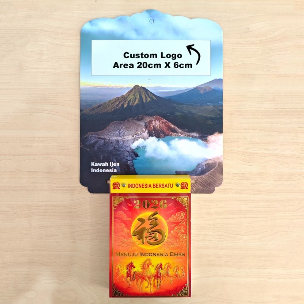 JASA CETAK Sablon Logo Nama Perusahan Pada Papan Kalender