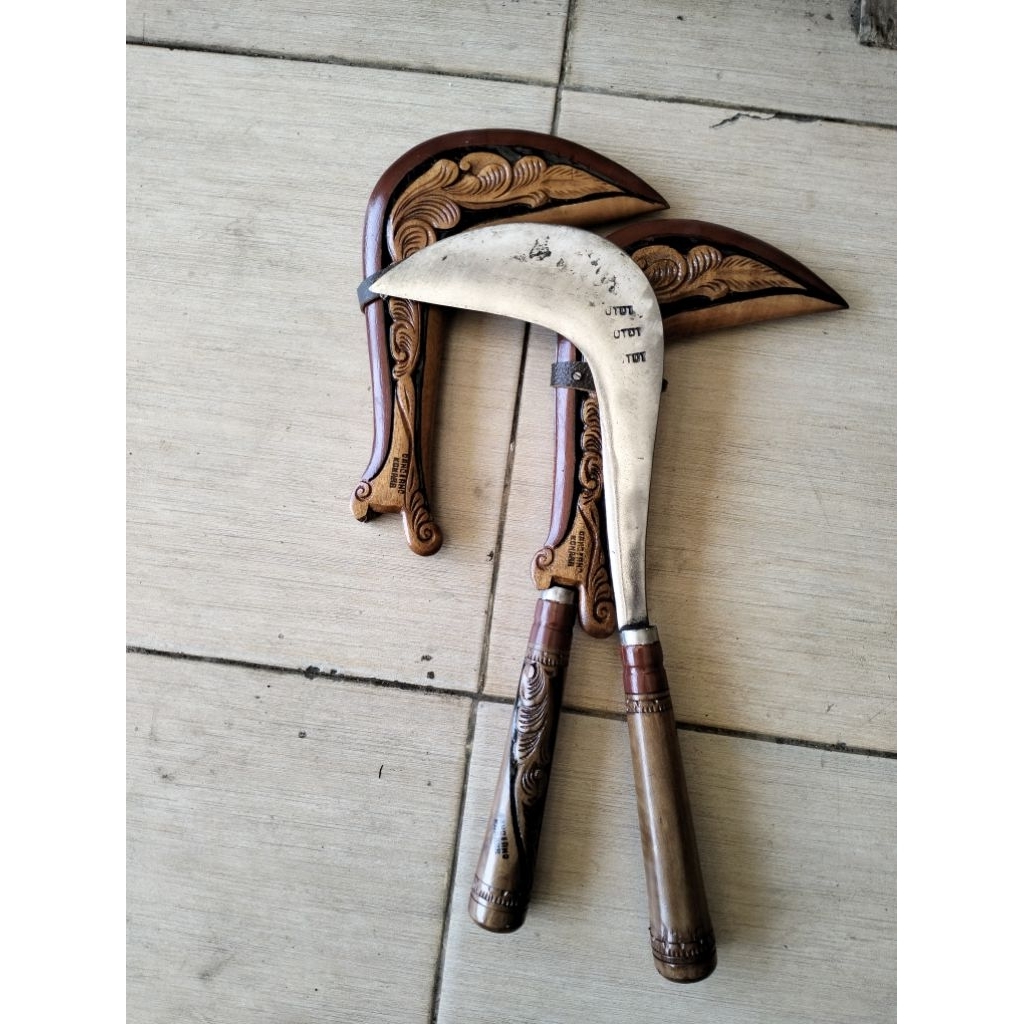 Arit/Gaet Rumput Ranting Super Tajam Siap Pakai [ PAKE SERANGKA UKIRAN BUNGA ]