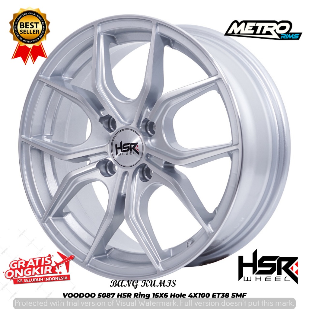 VELG RACING HSR VOODOO RING 15 COCOK UNTUK MOBIL VIOS CITY COROLLA BRIO JAZZ-METRO RIMS