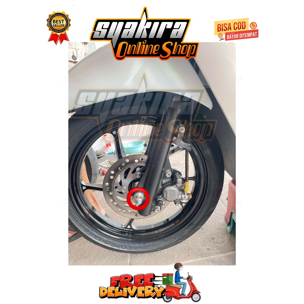 AS RODA VELG DEPAN MODEL H-2 BEAT ESP NEW SCOOPY ESP NEW STREET TAHUN 2015 - 2021 CBS HONDA BREKET B