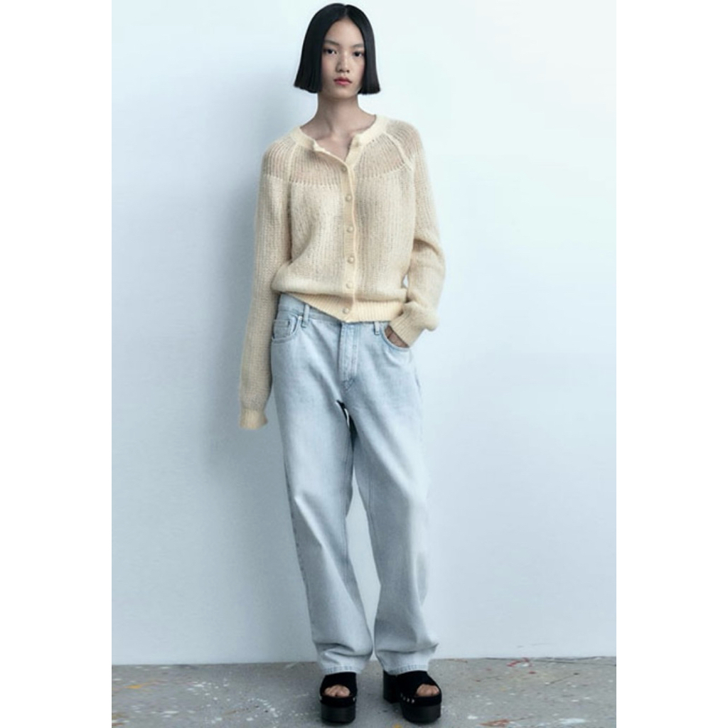Cardigan wol knit zara original