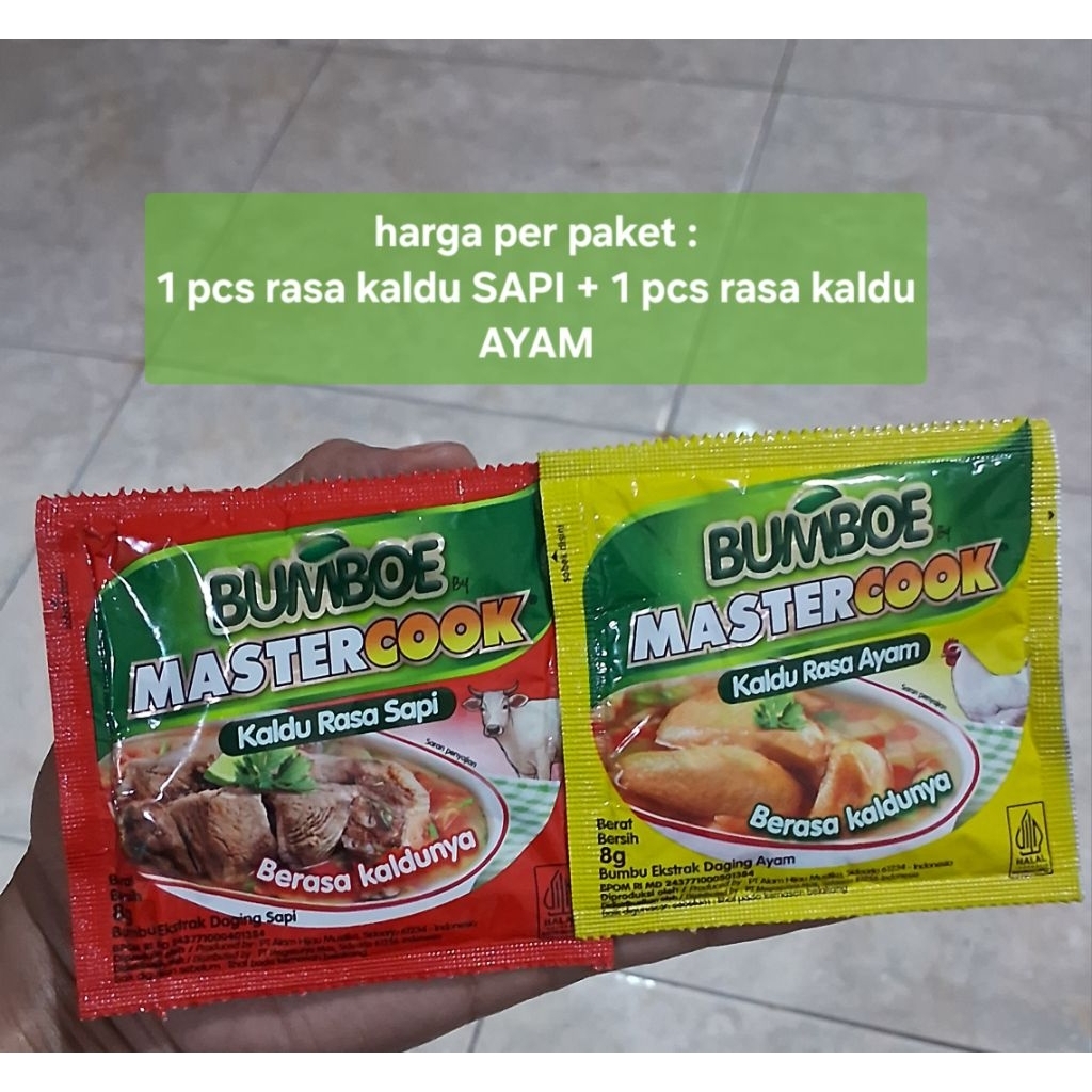 BUMBOE MASTER COOK 8 gram - KALDU BUBUK RASA SAPI/RASA AYAM