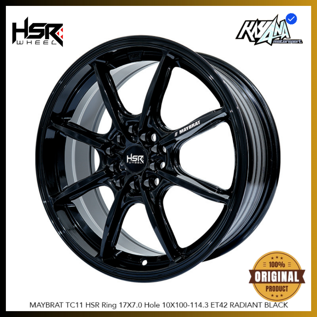 VELG MOBIL RACING HSR R17 MOBIL HRV CRV XPANDER INNOVA VELG HSR WHEEL MAYBARAT R17 WARNA BLACK