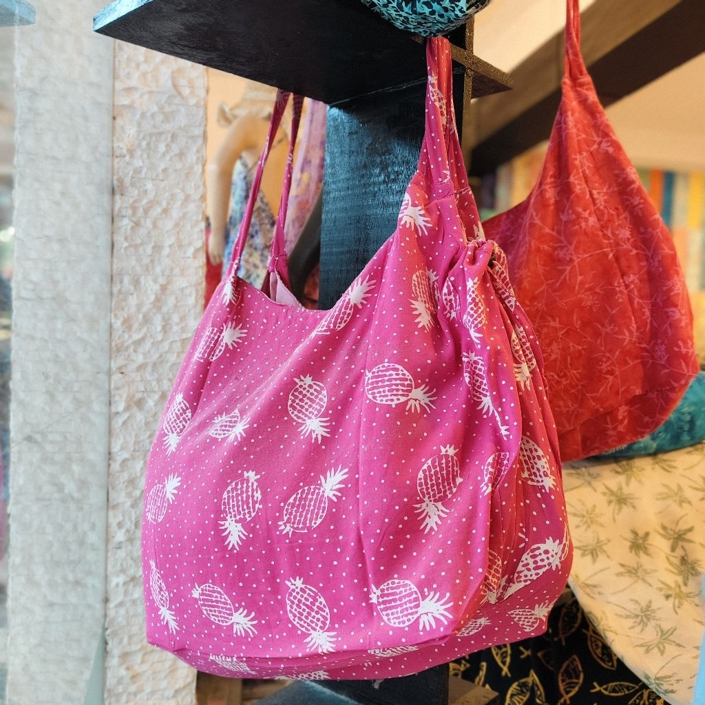 Tas Kain Bali Motif Nanas-Pink