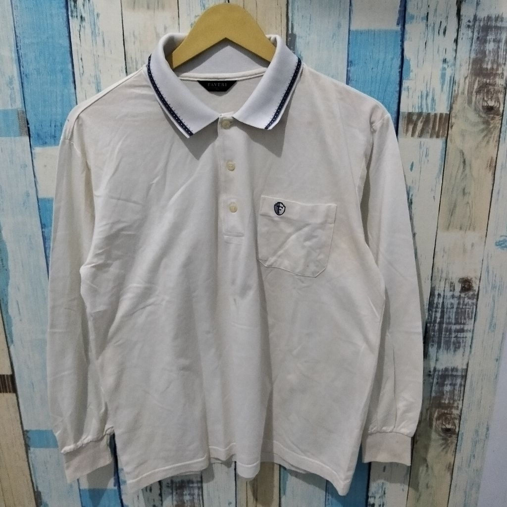 kaos polo lengan panjang faveri