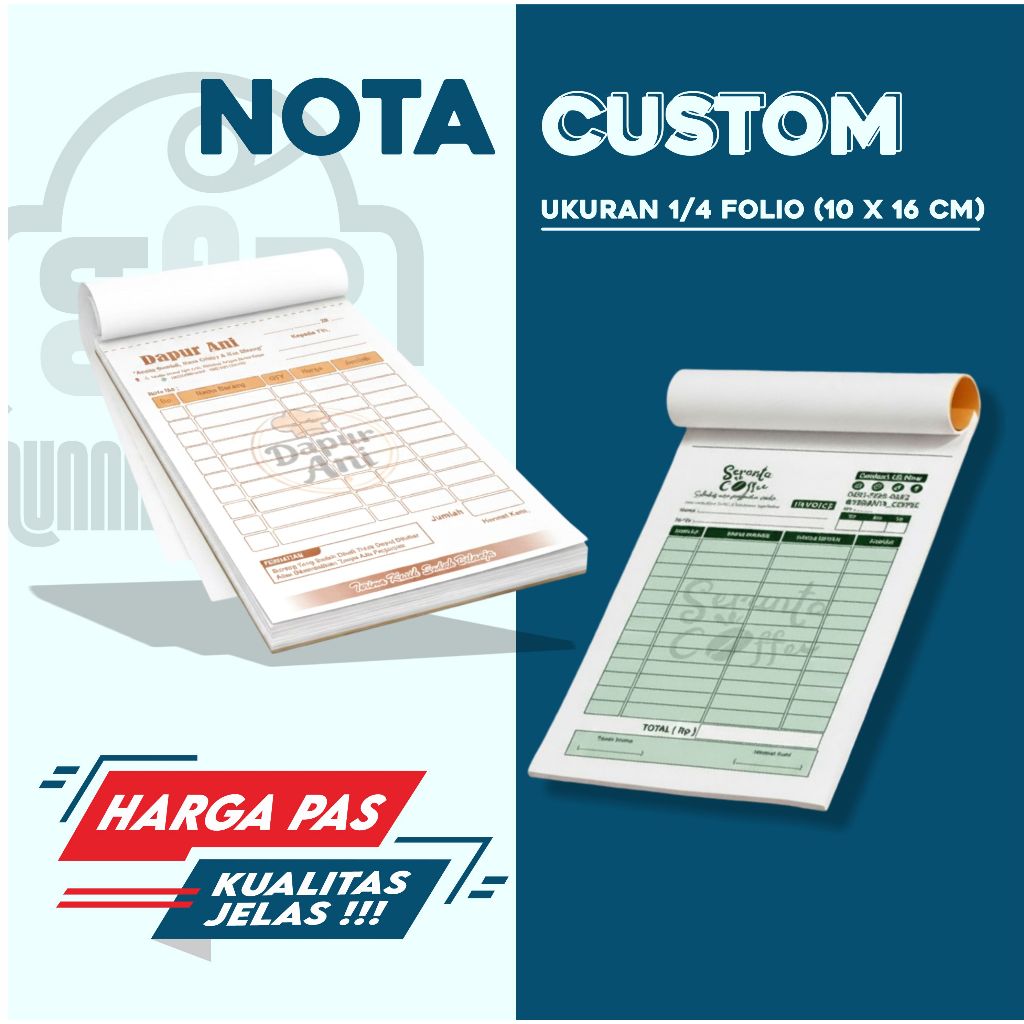 cetak nota, nota custom, nota custom 1 ply, nota 2 ply, nota 3 ply