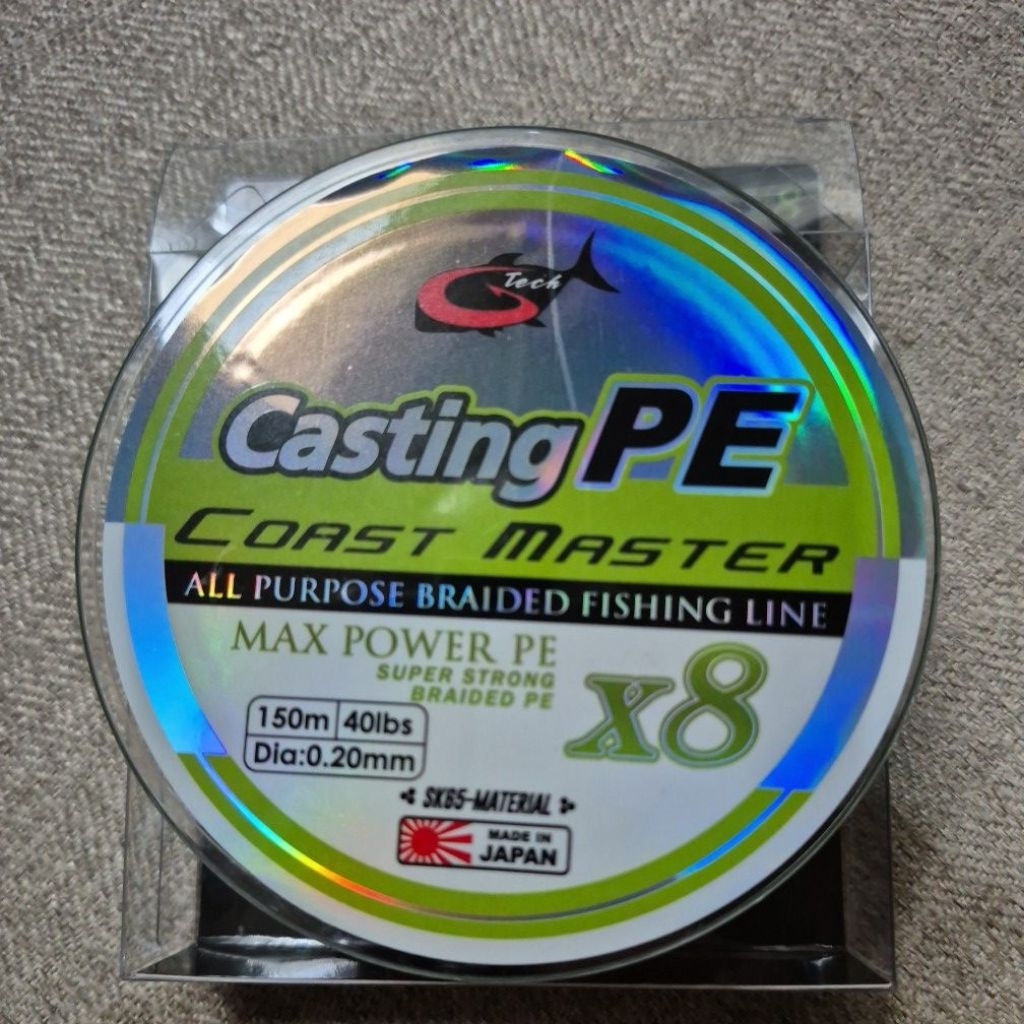 senar PE Gtech casting PE coast master X8 150m