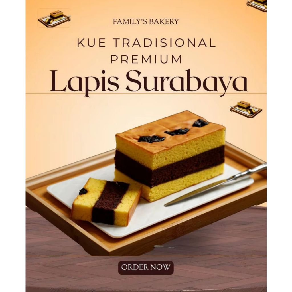 KUE LAPIS SURABAYA UKURAN 20X10