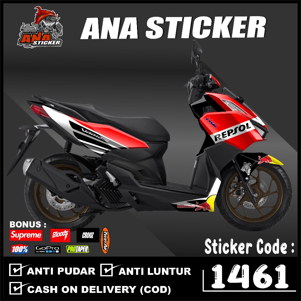 1461 Dekal Sticker VARIO NEW 160 Full Body Stiker Skotlet VARIO Desain Repsol
