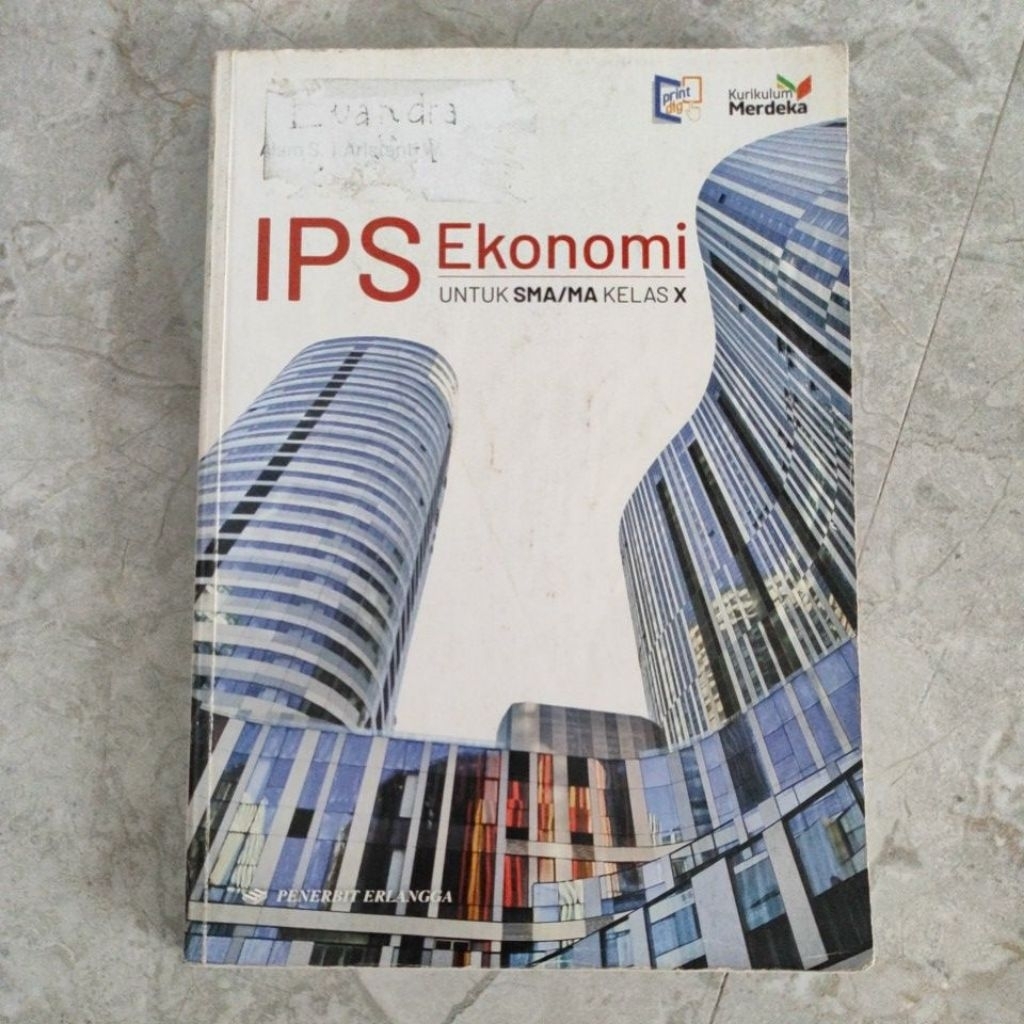 Buku (preloved) ekonomi kelas 10, Erlangga