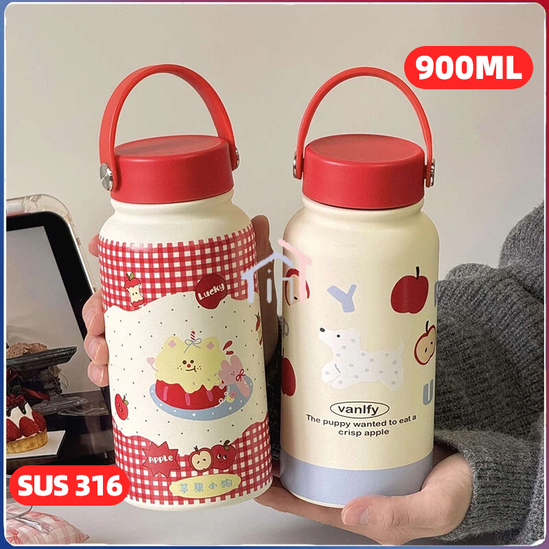[COD]Tumbler Stainless SUS316 / Tumbler Handle / Tumbler Stainless Handle 900ml SUS316 Lucu Termos T