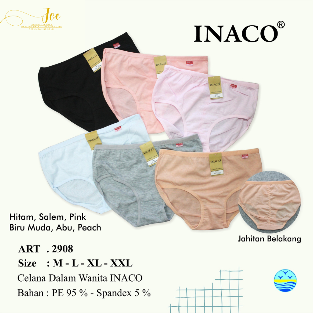 Celana Dalam Wanita INACO 2908 Katun / Pakaian Dalam Wanita Grosir