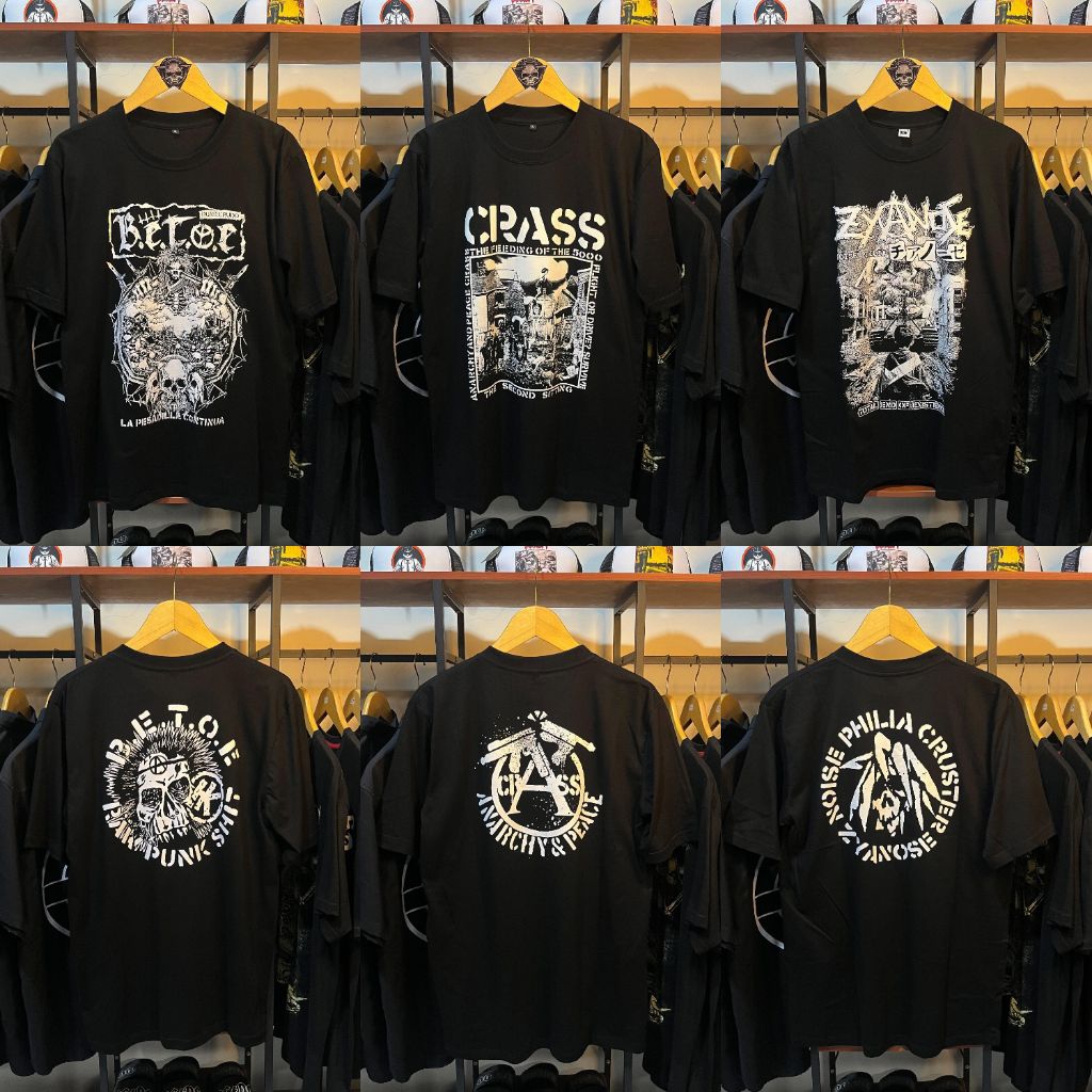 KAOS BAND BAHAN COTTON COMBED 24S || KAOS ZYANOSE || KAOS B.E.T.O.E || KAOS CRASS || KAOS MUSIK || K