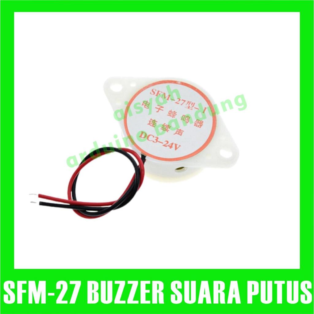 SFM-27 Buzzer Speaker Aktif DC 3V-24V 9V 12V Putus-putus intermittent