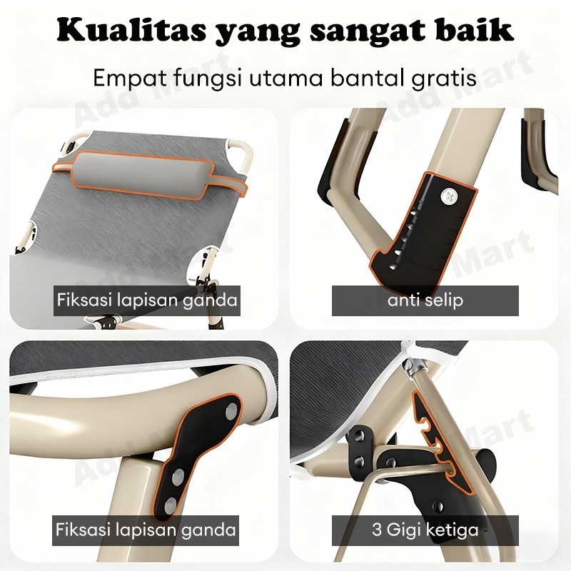 Uddjaya_ Kursi Malas Kursi Santai Ranjang Kursi Tidur Tempat Tidur Lipat Kursi Lipat Kantor Kasur