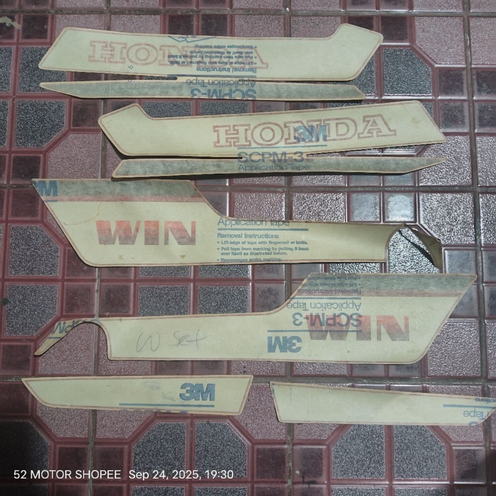 striping honda win tua win 100 original 3M NOS