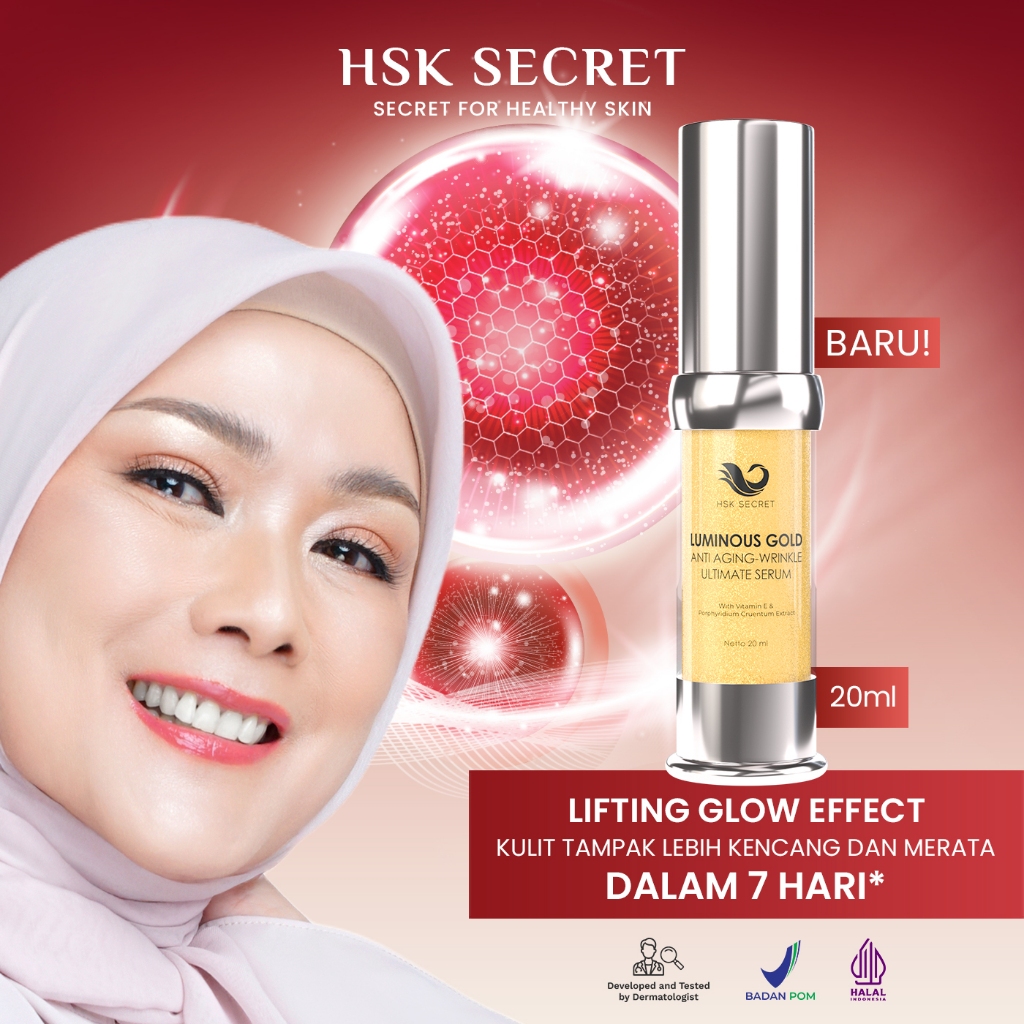 HSK Secret Luminous Gold Anti-Aging Serum | Kulit Kencang, Lembap, & Bercahaya