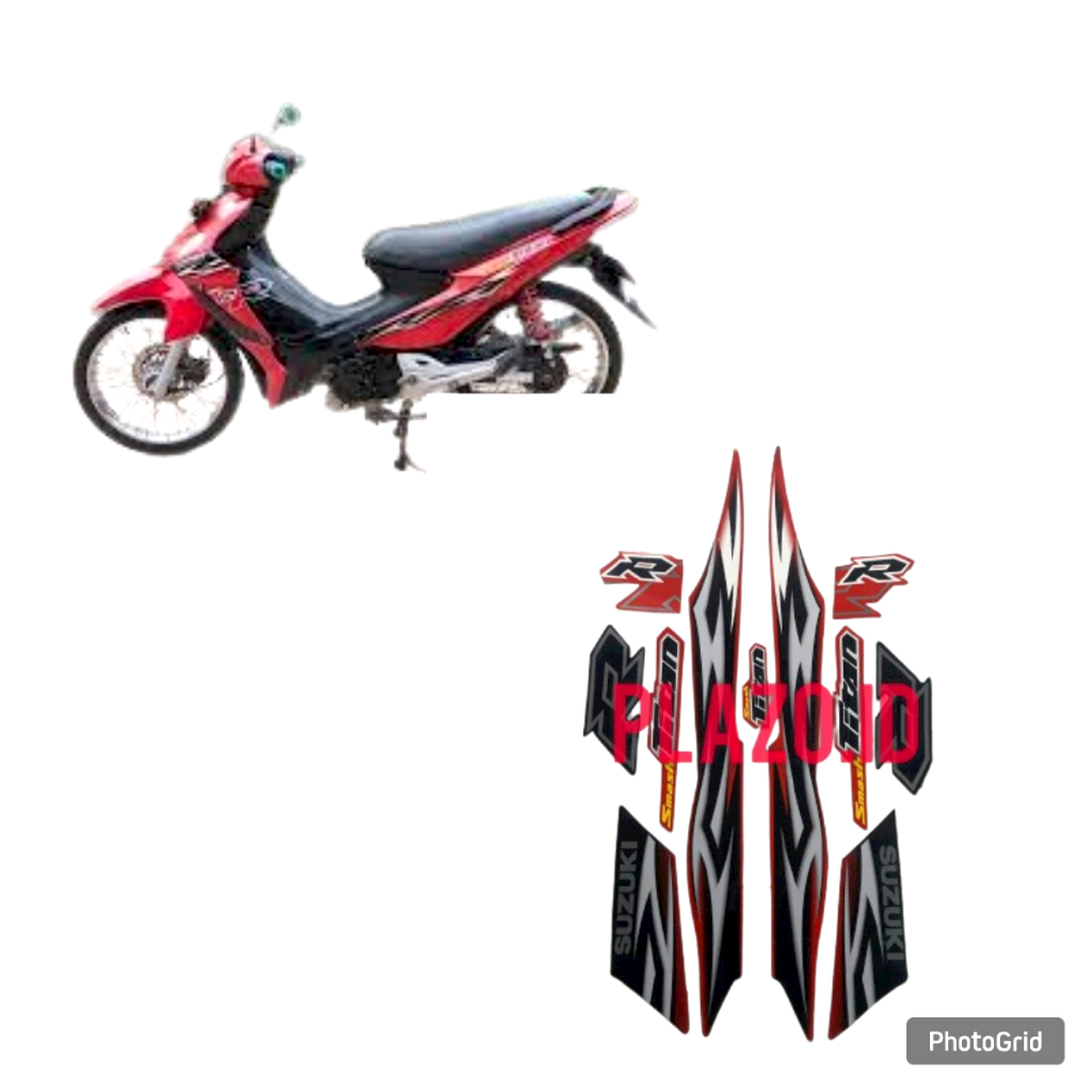 stiker striping motor smash titan 2010 merah