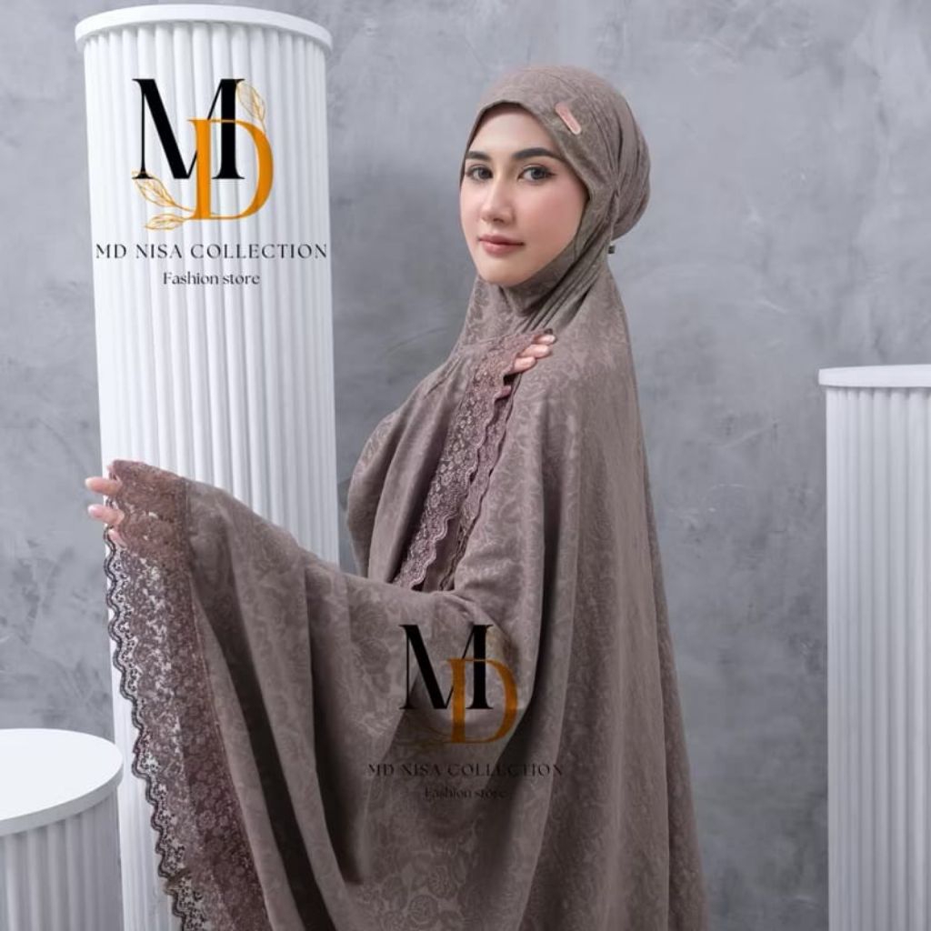 Mukena Shadira syar'i Penutup Dagu Cringcle Embos premium Dewasa