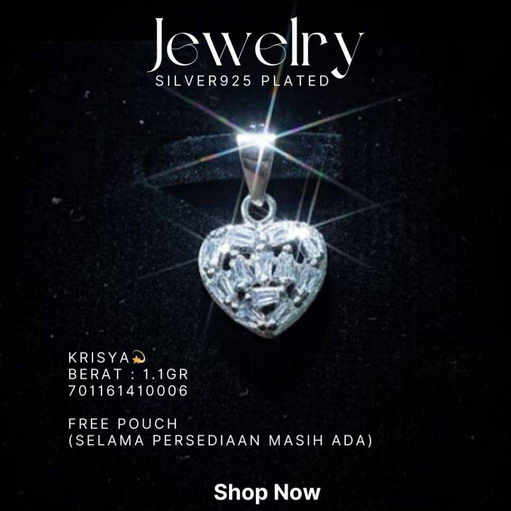 Liontin Love Cantik dan Unik Asli Perak925 FG166