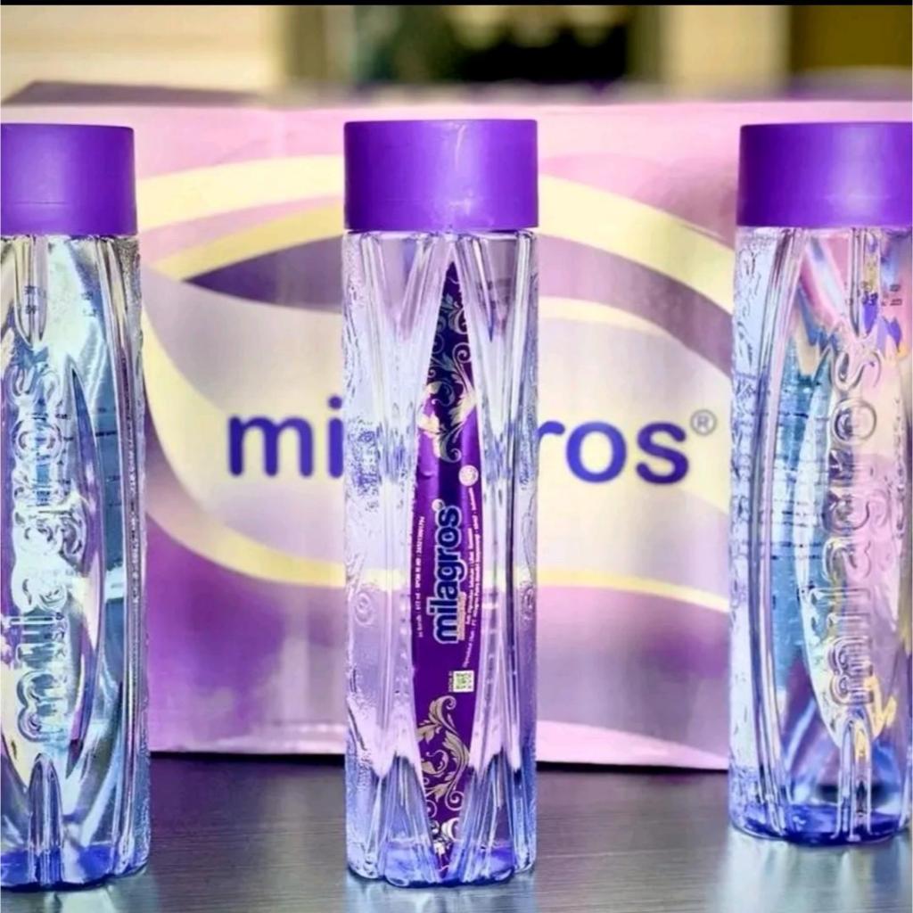 Milagros Water Original Air Mineral pH Tinggi Alkali Kesehatan perbotol 612ml