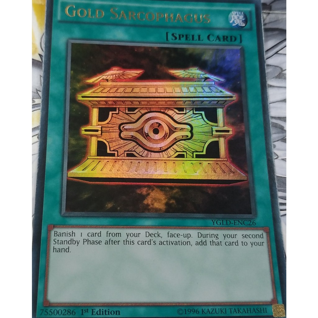 Gold Sarcophagus (YGLD-ENC26) - Ultra Rare - Spell Card - YuGiOh Trading Card Game ORIGINAL