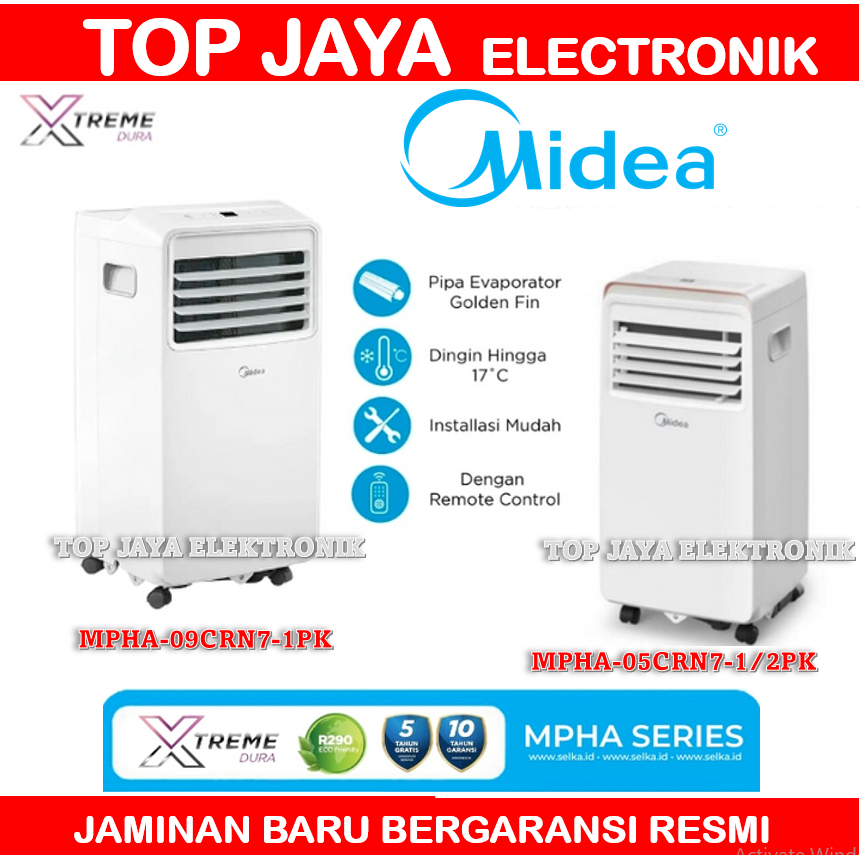 AC PORTABLE MIDEA 1PK NEW SERIES/MIDEA AC PORTABLE 1PK