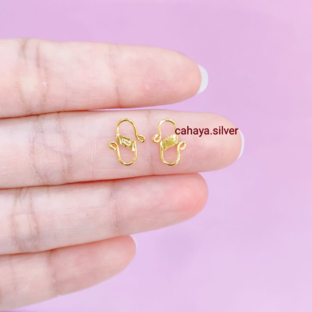 kaitan S /kokotPerak Asli 925 Lapis Emas