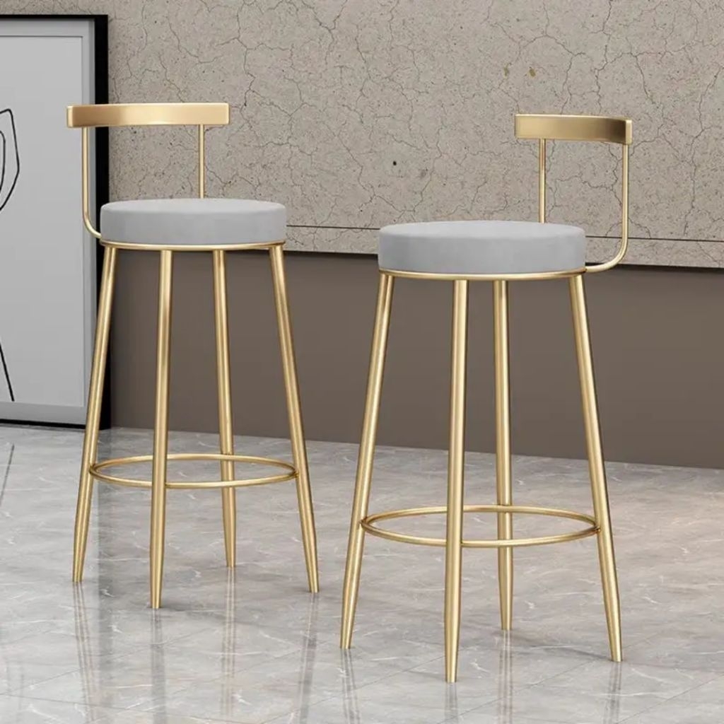 KURSI BAR BESI | KURSI BAR BULAT TINGGI BESI | DINING CHAIR