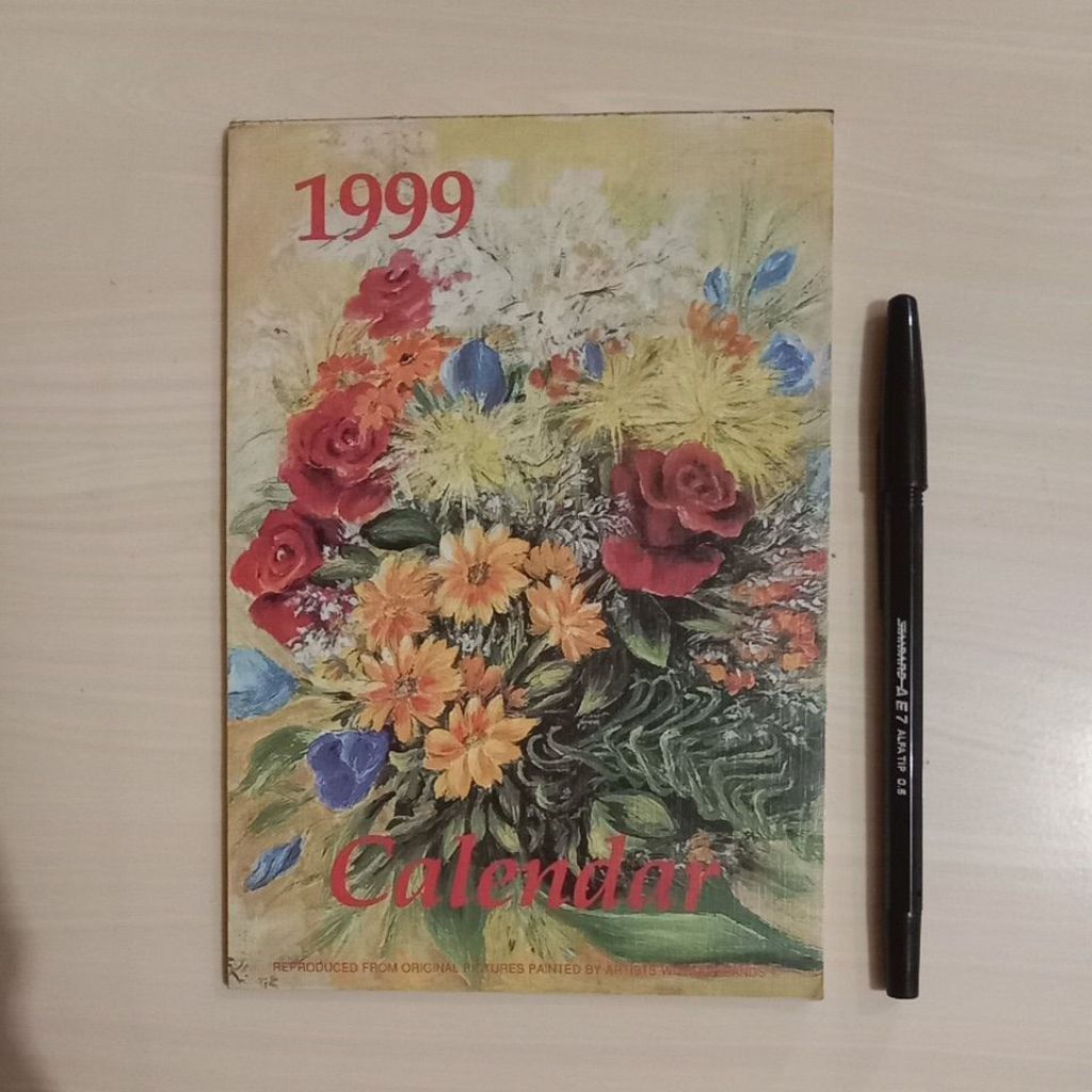 1999 CALENDAR - Kalender Jadul Bekas Murah Original - B3