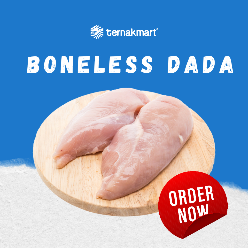 Ternakmart Jakarta Fillet Dada Ayam Tanpa Kulit / Boneless Chicken Breast 500gr 1kg Full Protein Mas