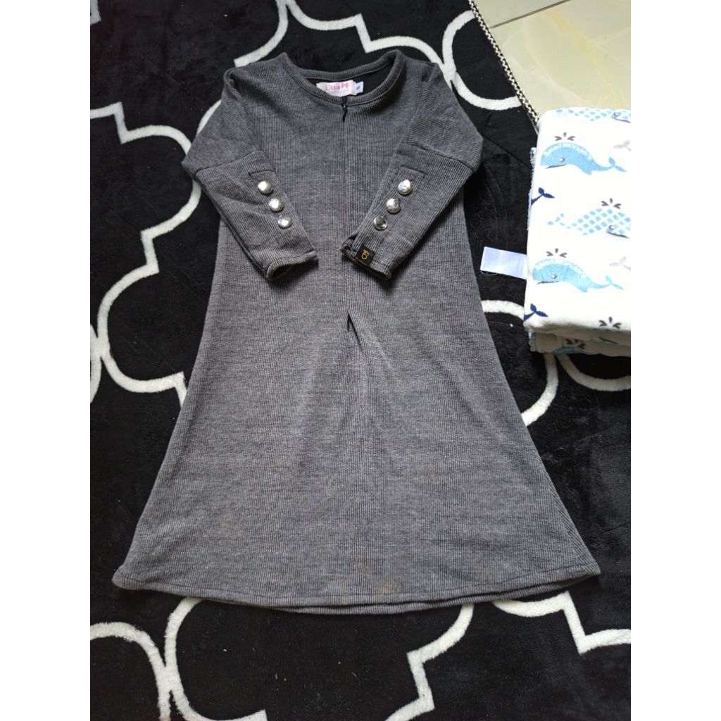GAMIS BAJU MUSLIM ABAYA KNIT ANAK PRELOVED