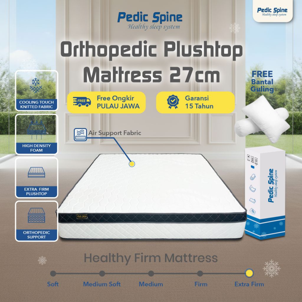 Pedic Spine Kasur Busa Orthopedic Plush Top 27cm – Kasur Busa Premium | Kasur Orthopedic | 90x200–20