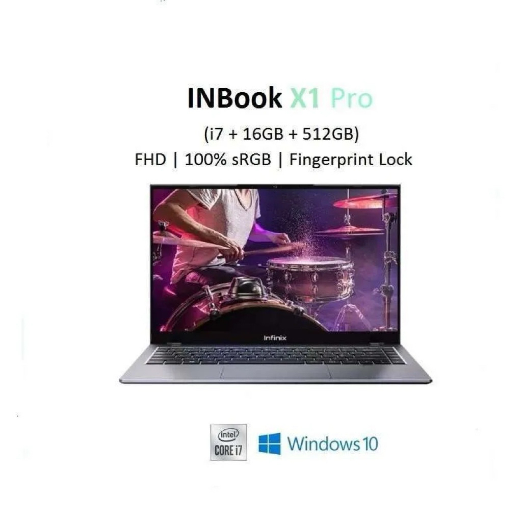 Battery Health ORIGINAL 100% EXTRA SSD + 256 - Infinix Inbook X1 Pro | Core i7-1065G7/16GB/512GB/Red