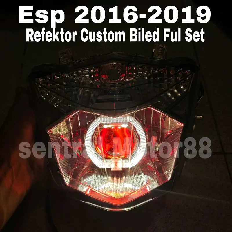 Refektor Lampu Depan Custom Biled Beat Esp Tahun 2016-2019 Rumah Lampu Depan Beat Esp Plus Biled Cah