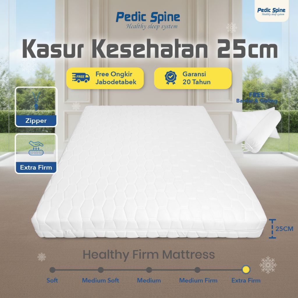 Pedic Spine Kasur Orthopedic Premium Mattress – Extra Firm Support Tebal 25cm | Kasur Orthopedic Ter