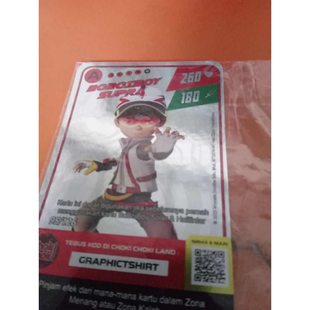 kartu choki choki ori holo boboiboy supra