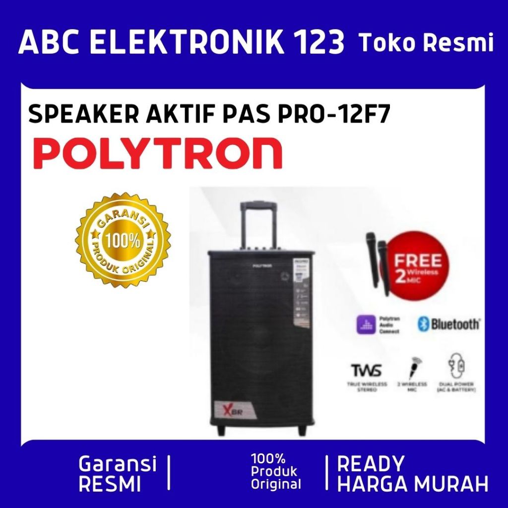 Polytron Speaker Aktif Portable - PAS PRO 12F7 Portable Speaker Pas Pro 12F7