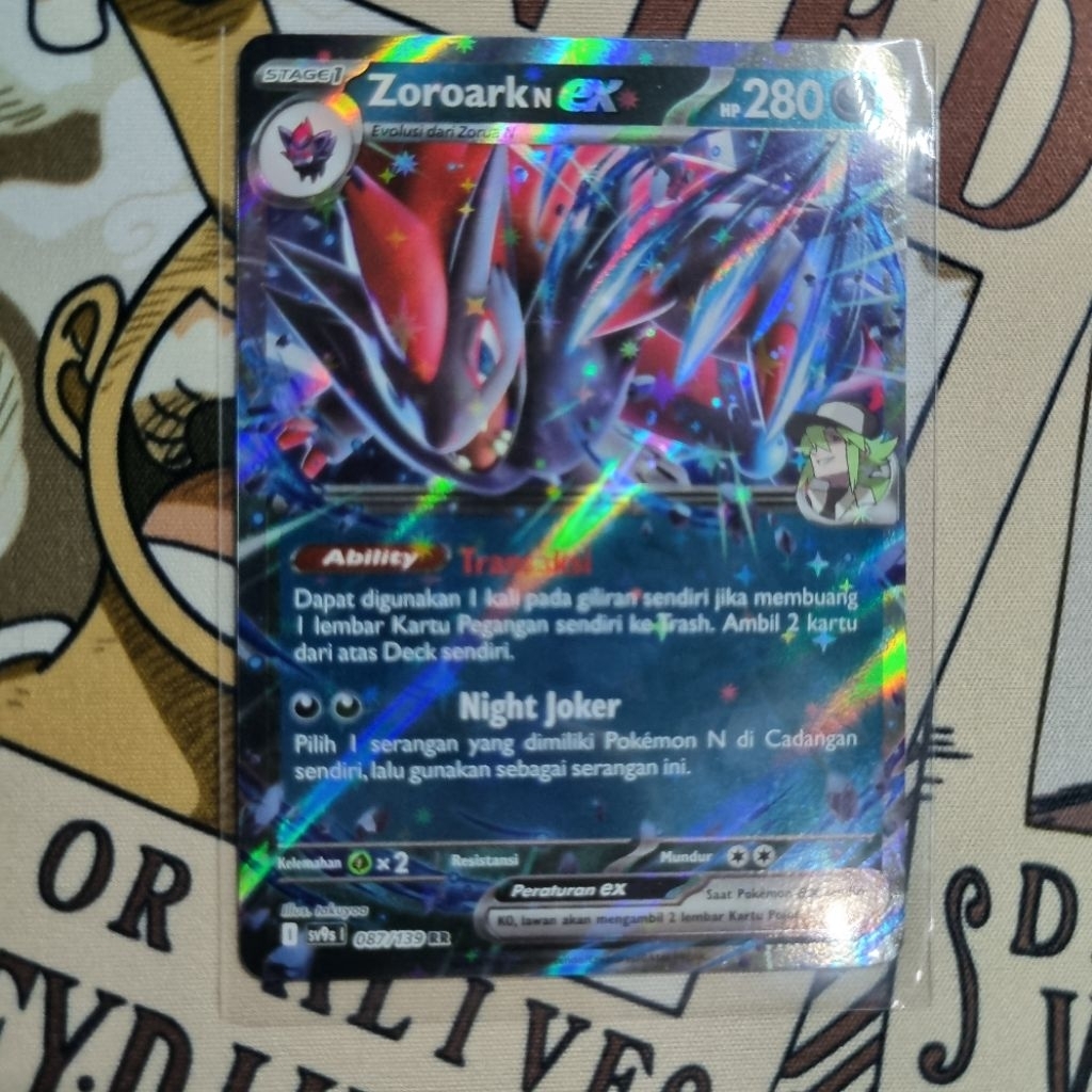Zoroark N EX RR ikatan takdir Pokemon Tcg Indonesia