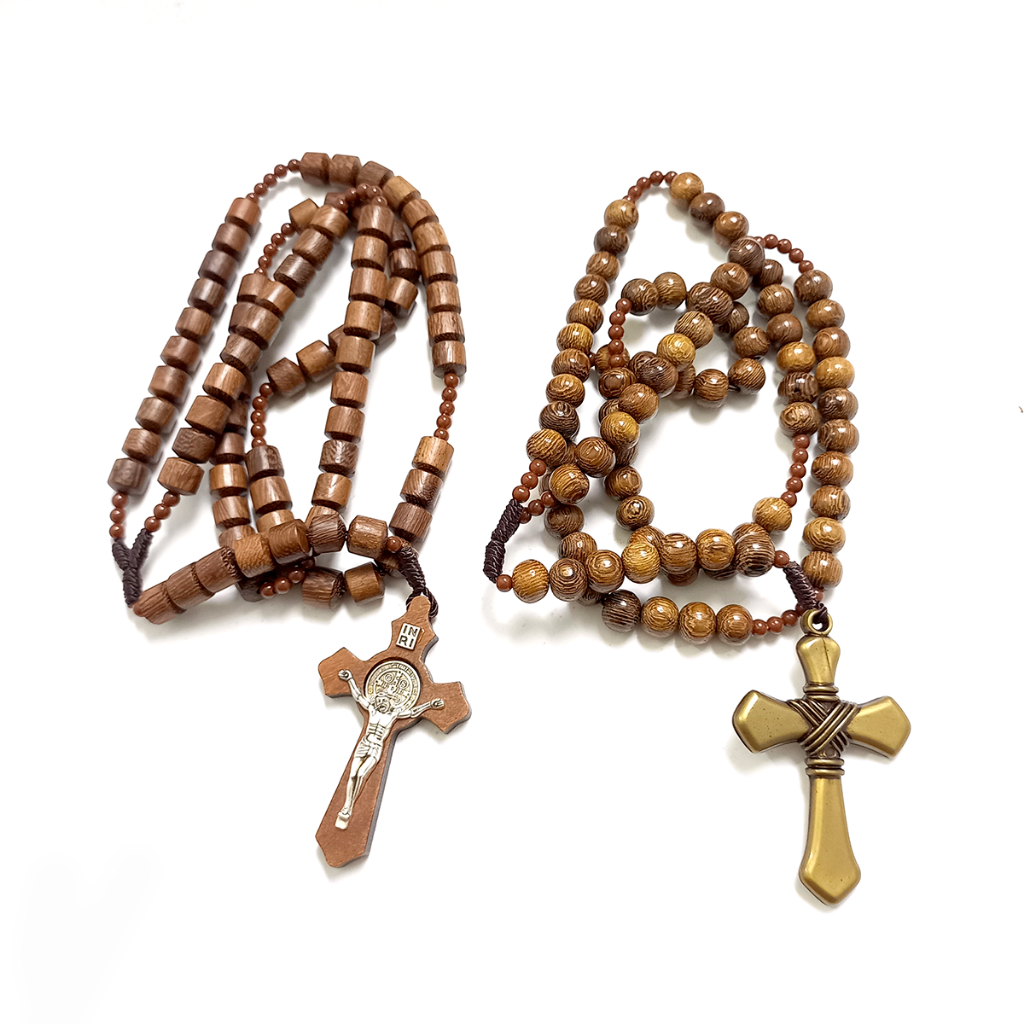 (Eksklusif) Kalung Rosario 77 Bapa Kami Kayu Galih KELOR Original / Kalung Rosario Galih Kelor