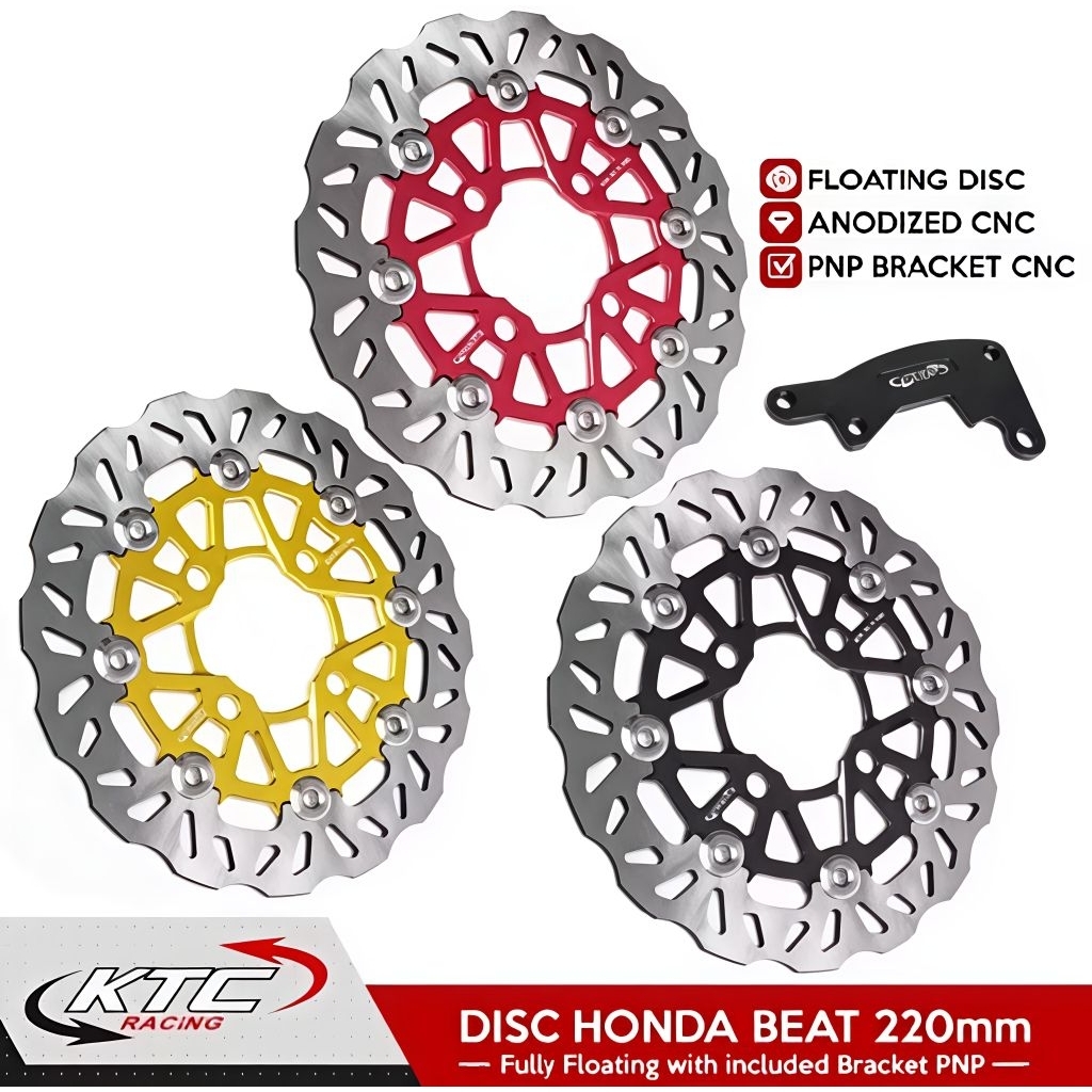 Disc KTC Beat Model PSM Piringan Cakram KTC Beat Scoopy Vario Ukuran 220mm Original KTC Racing