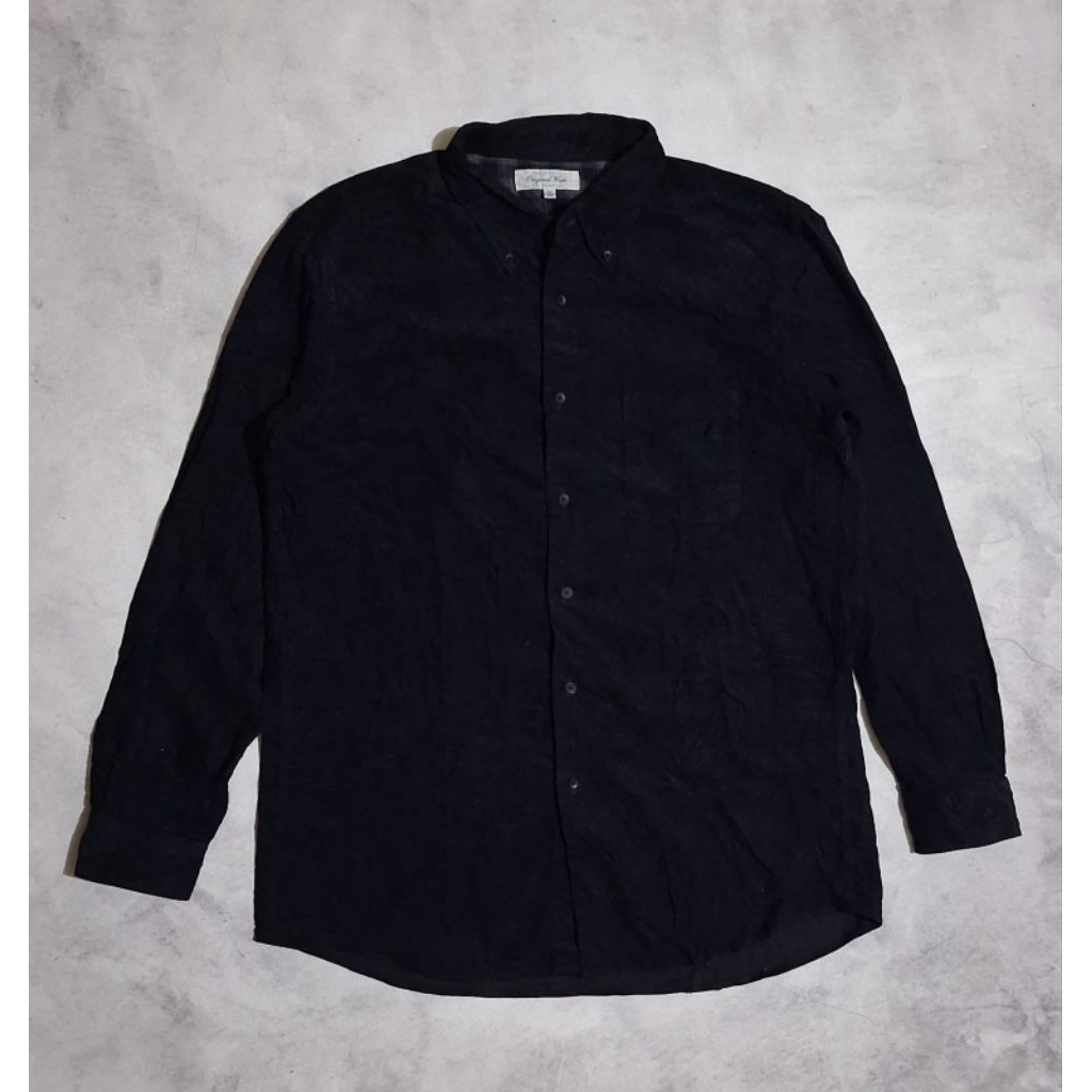 Kemeja Corduroy Uniqlo Hitam