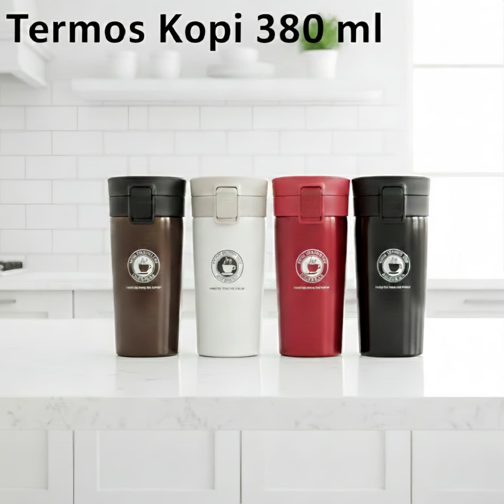 Termos Kopi / Tumbler Air Panas Dingin 380ml Stainless Steel Premium - Tahan Lama