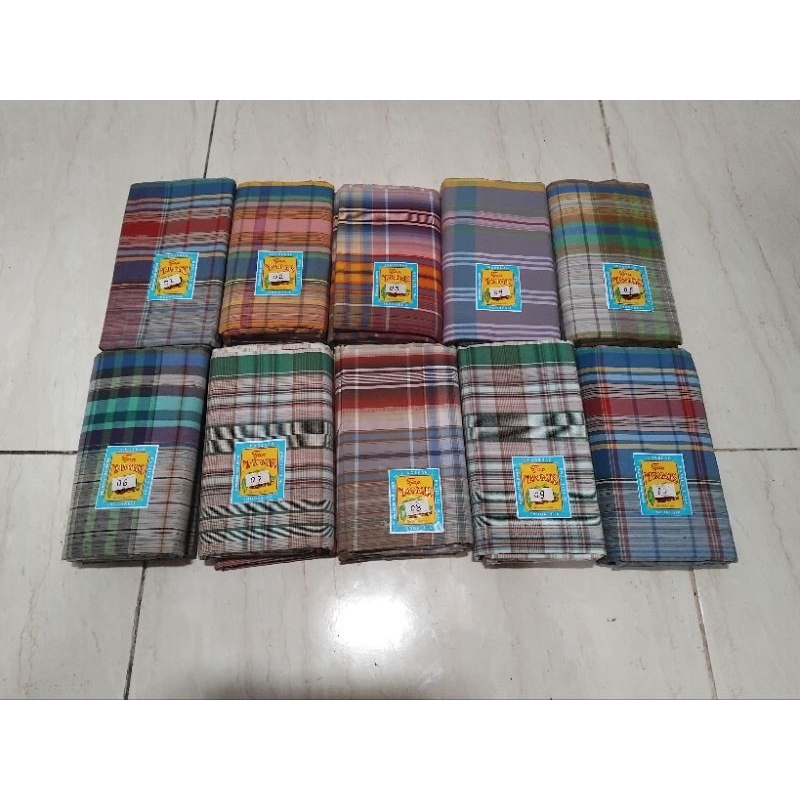 sarung tjap manggis,sarung jadul motif kotak