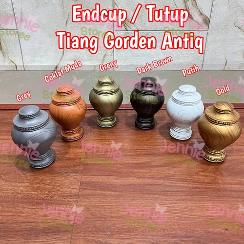 Endcup Rel Urat Kayu Mewah/Tutup Tiang Gorden/Penutup Tiang Gorden
