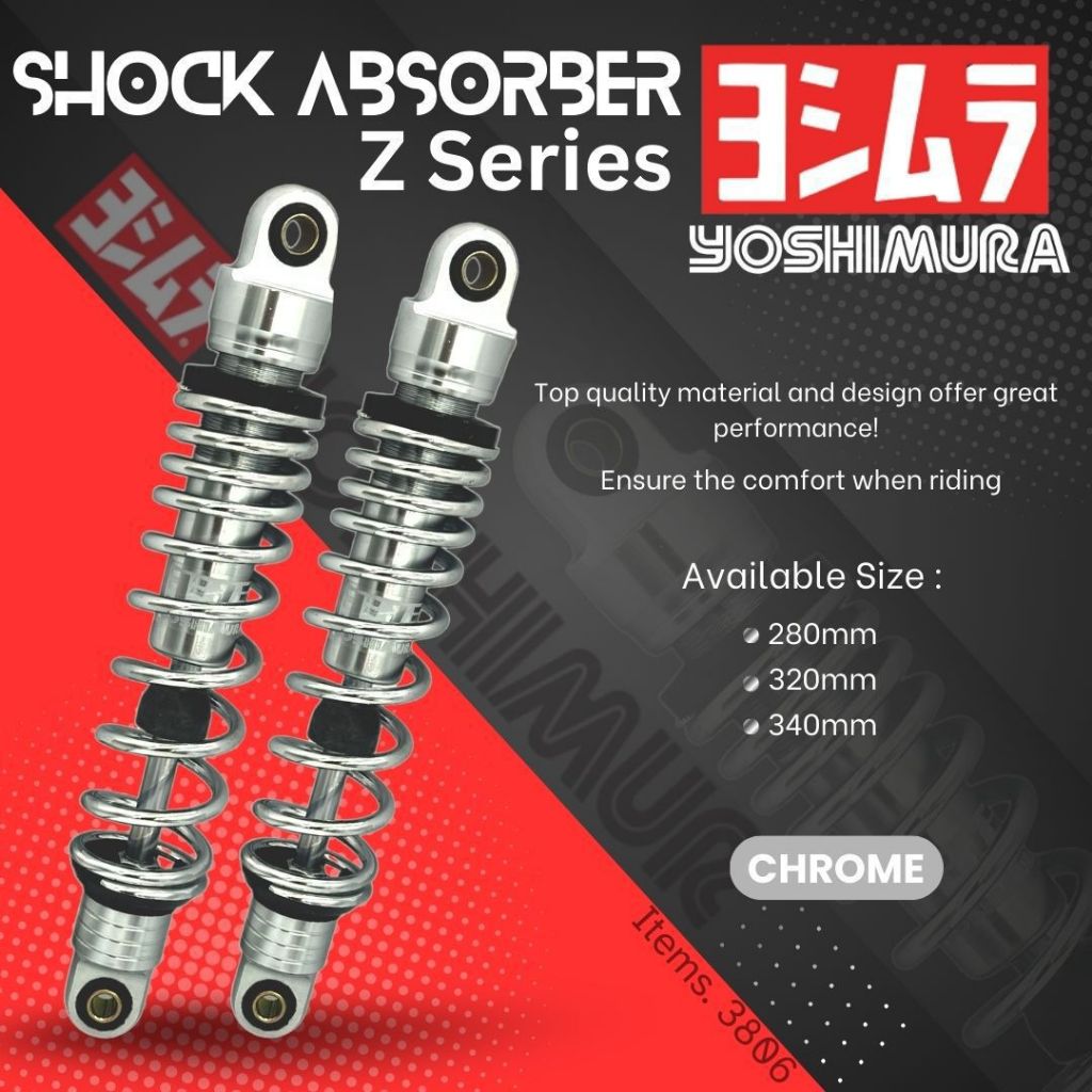 Shock Z Series Belakang Bebek Yoshimura JupiterZ/Megapro/Rxking/Supra Wave/Beat New/FIZR