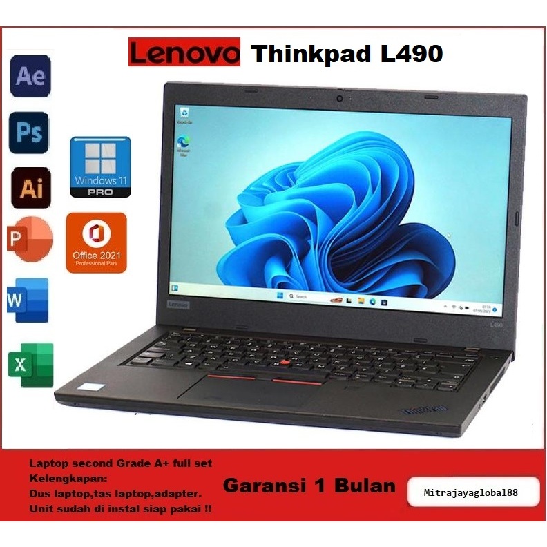 Notebook / Laptop LENOVO Thinkpad L490 Core i7 Gen 8  14" HD IPS Backlight