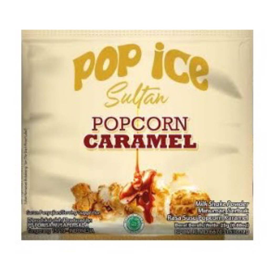 [NEEDCUAN.ID] POP ICE SULTAN POPCORN CARAMEL 1 RENCENG (ISI 10)