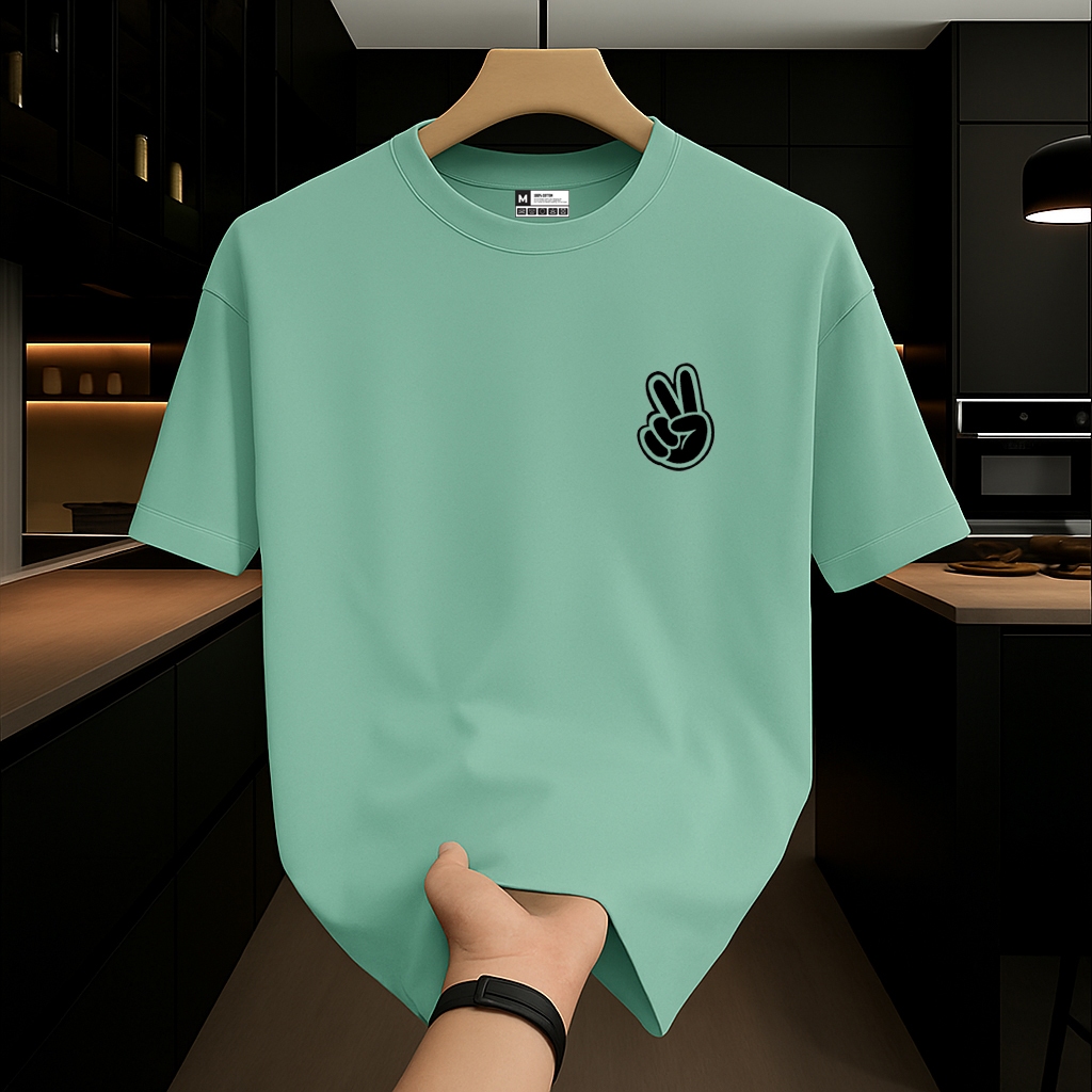 Rizgo - T Shirt Kaos Pendek Pac Samping Hitam Casual Bahan Katun 24s Tebal Nyaman T-Shirt Pria Wanit