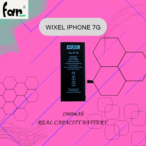 WIXEL BATRE Double Power Handphone Ori Iphone 7 7G Batre Batrai Battery Dual Double Power HP Apple I